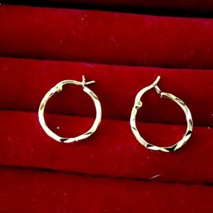 Gold plated hoops